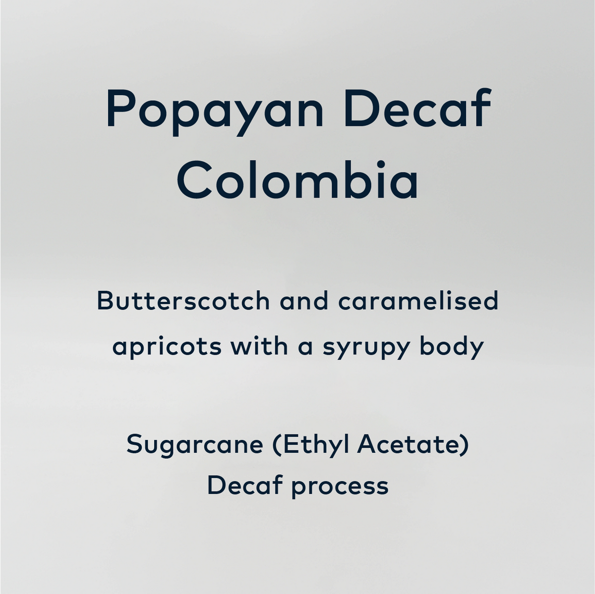 Popayan Decaf, Colombia, Espresso